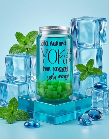 Blue Caraccao + Jelly Mango Regular - Mondrashop