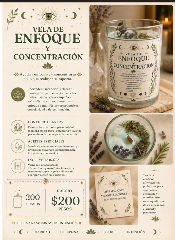Vela de Enfoque y Concentración