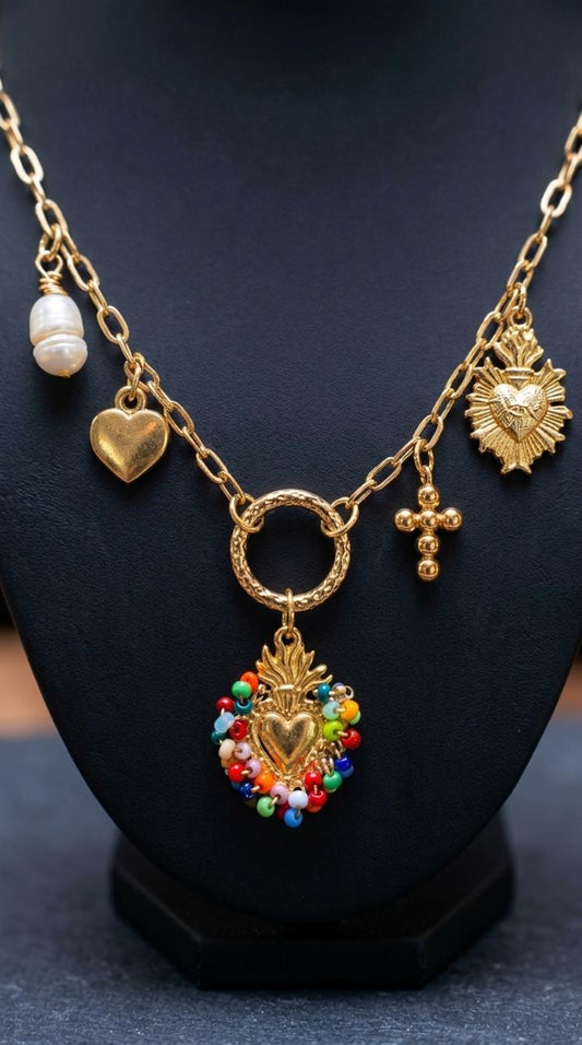 Collar con accesorios multiples - Mondrashop