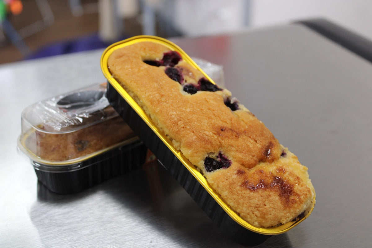 Panque de nata con frutos rojos