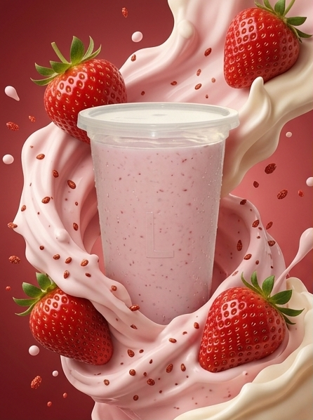 Yogurt de fresa 1lt - Mondrashop