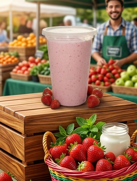 Yogurt de fresa 1lt - Mondrashop