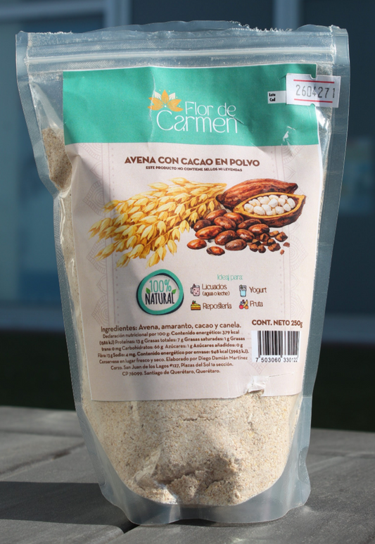 Avena con cacao en polvo - Mondrashop
