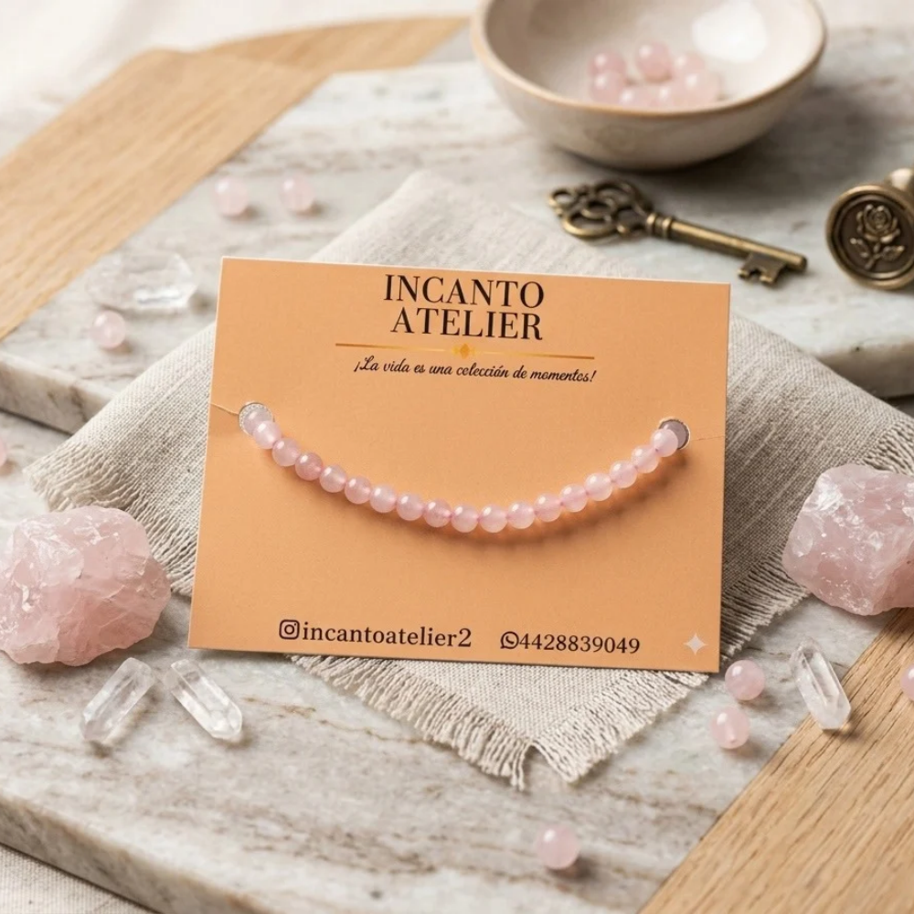 Pulsera Cuarzo Rosa - Mondrashop