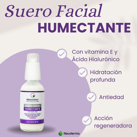 Suero Facial Humectante Ácido Hialurónico Vegano (60 ml) - Mondrashop