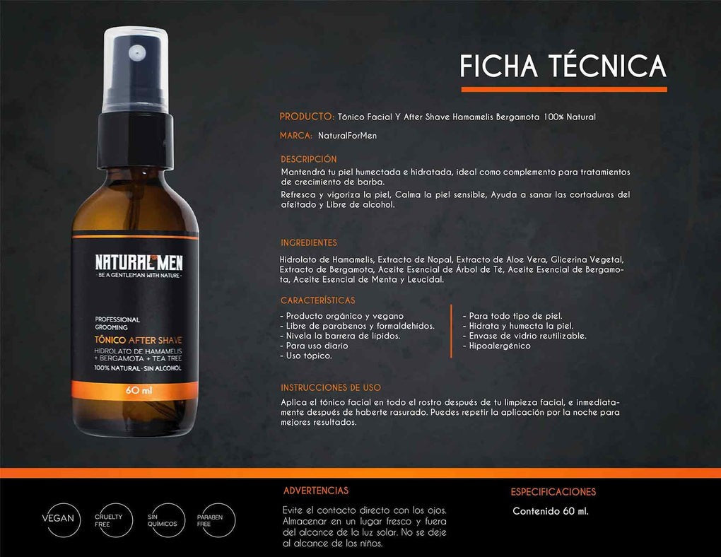 Tónico Facial After Shave (60 ml) - Mondrashop